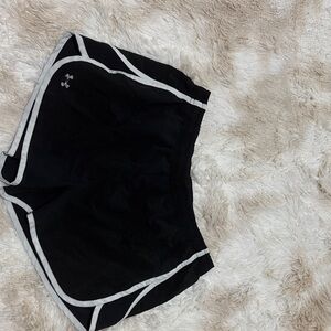 Under Armour Black and White Athletic Shorts